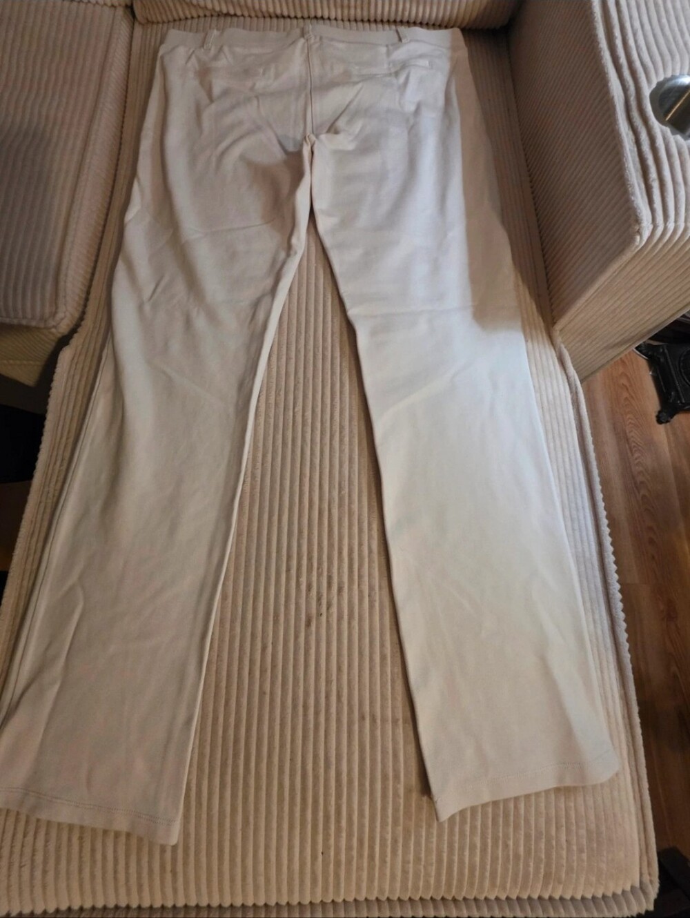 Betabrand Cream Wide-Leg Pants By Betabrand